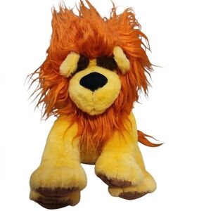 Giggle Scape Yellow Orange Plush lion 13”‎ Stuffed Animal toy Sits bean Tush